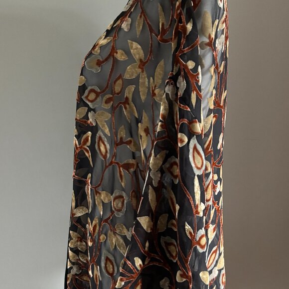 Vanity Fair Velvet Burnout Kimono Robe - Picture 14 of 15